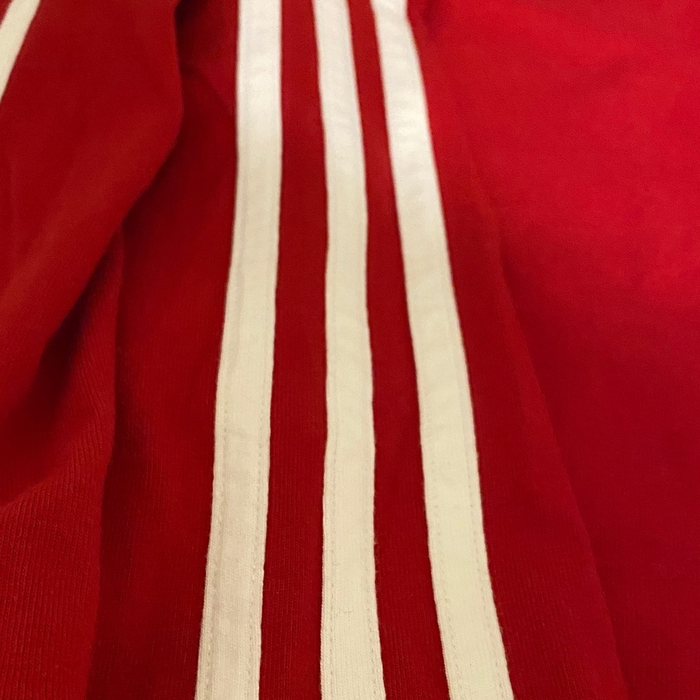 Adidas Red Long Sleeve Tee - Picture 5 of 7